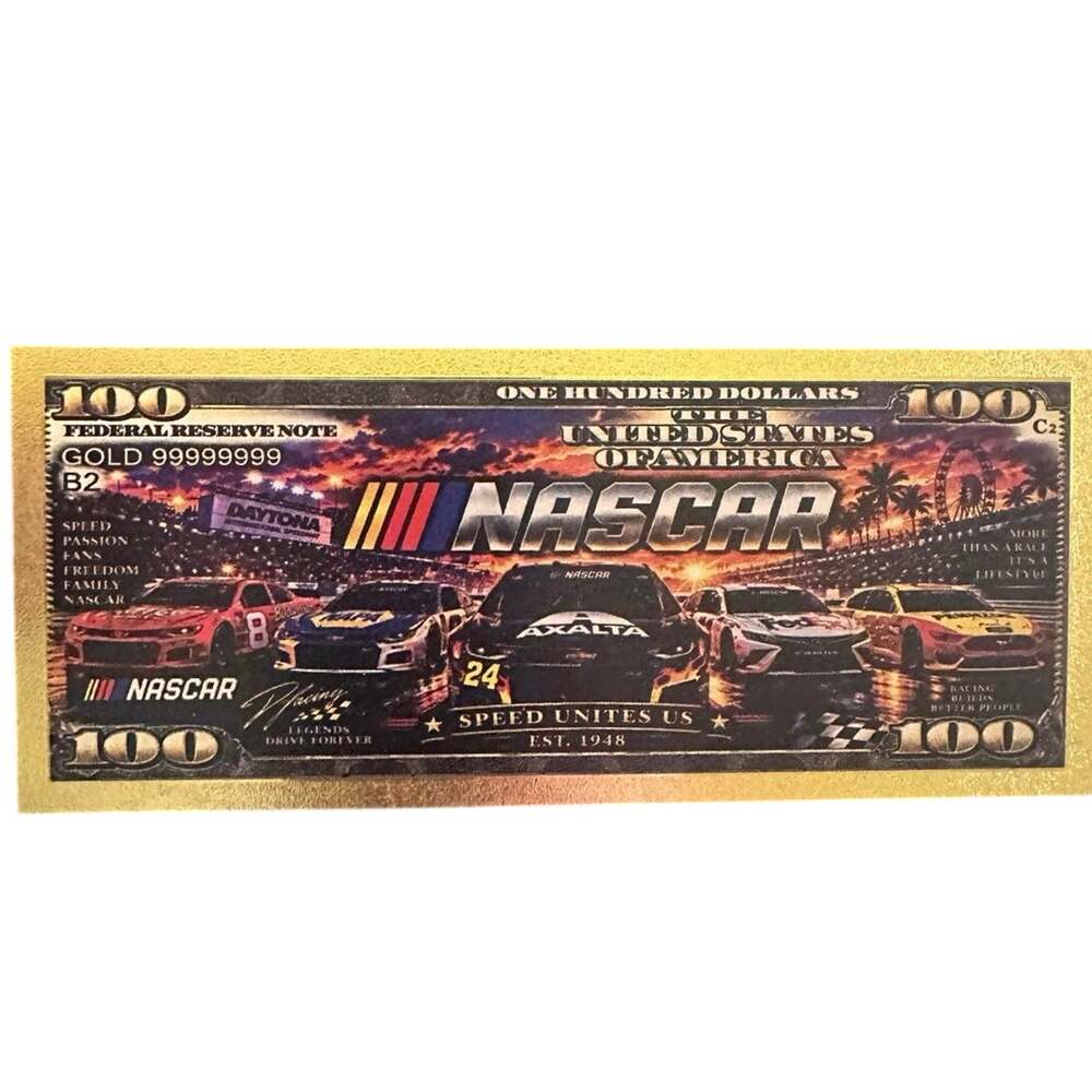 NASCAR racing legends 100 gold foil collectible double sided